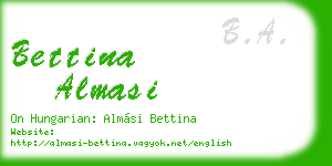 bettina almasi business card