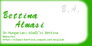 bettina almasi business card